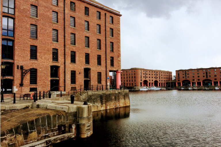 The red brick warehouses of the albert dock
